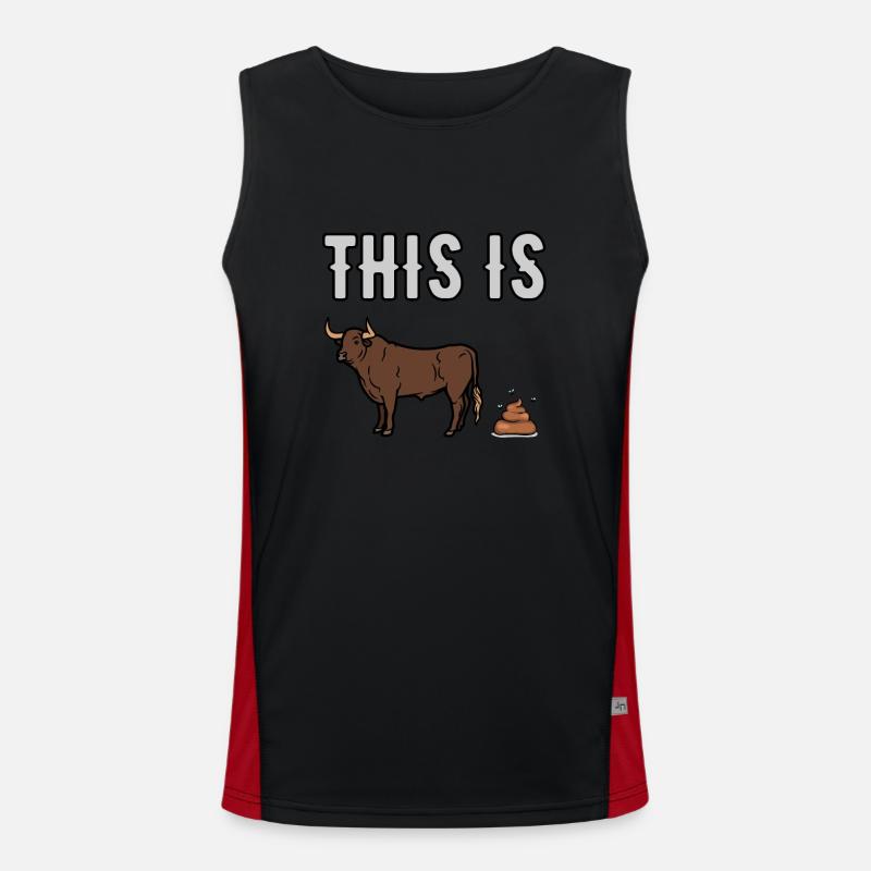 This Is Bullshit Funny Saying Humor Sarcasm Men's Functional Contrast Tank Top 