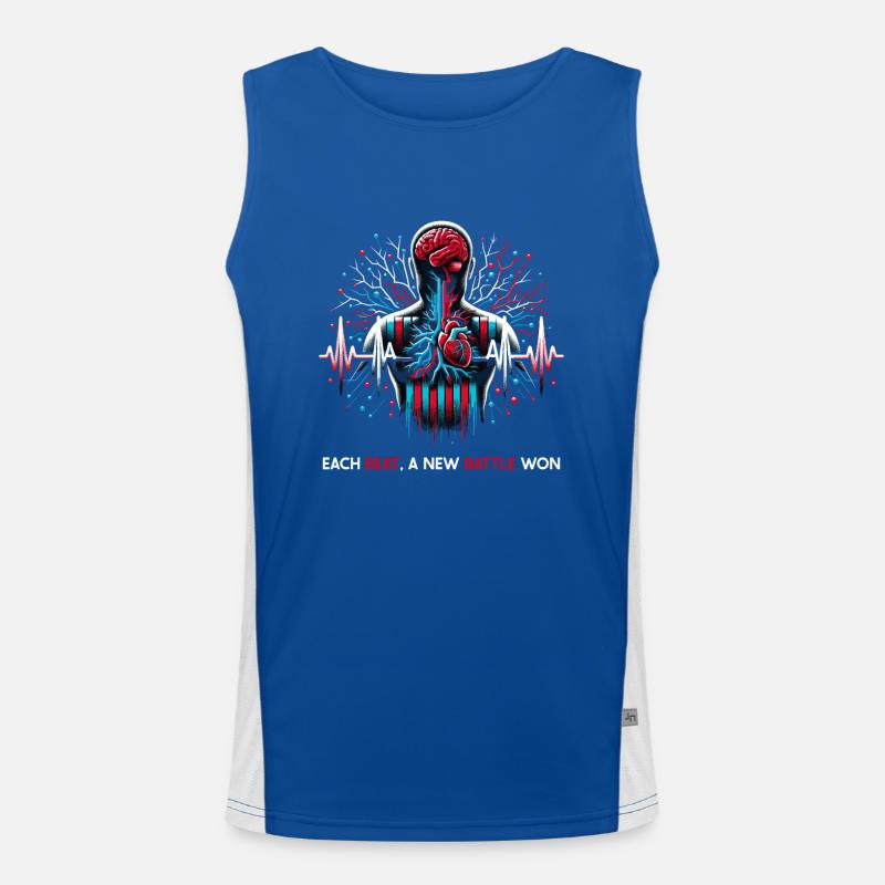 Schlaganfall-überlebende Schlaganfall-bewusstsein Funktionelles Kontrast-Tank Top für Männer 
