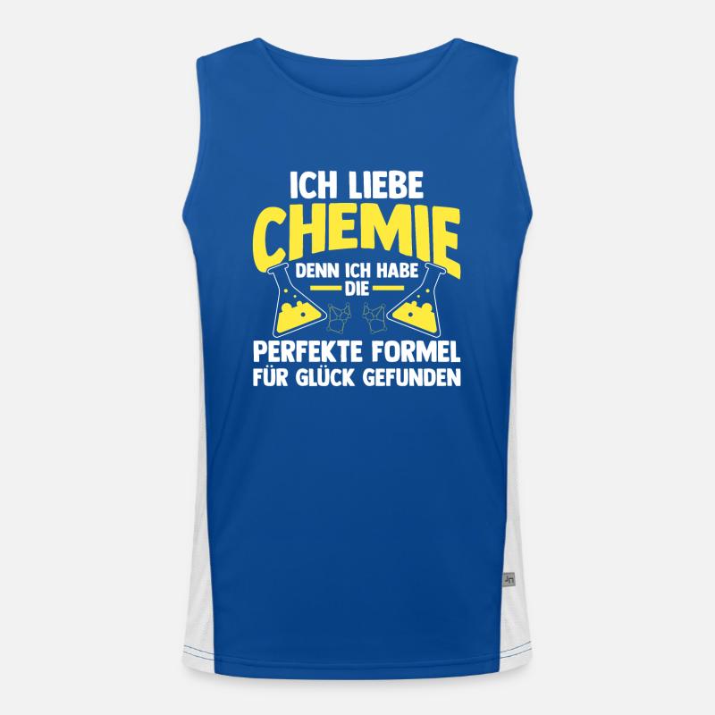 Chemist Science Physics Chemistry Men's Functional Contrast Tank Top 