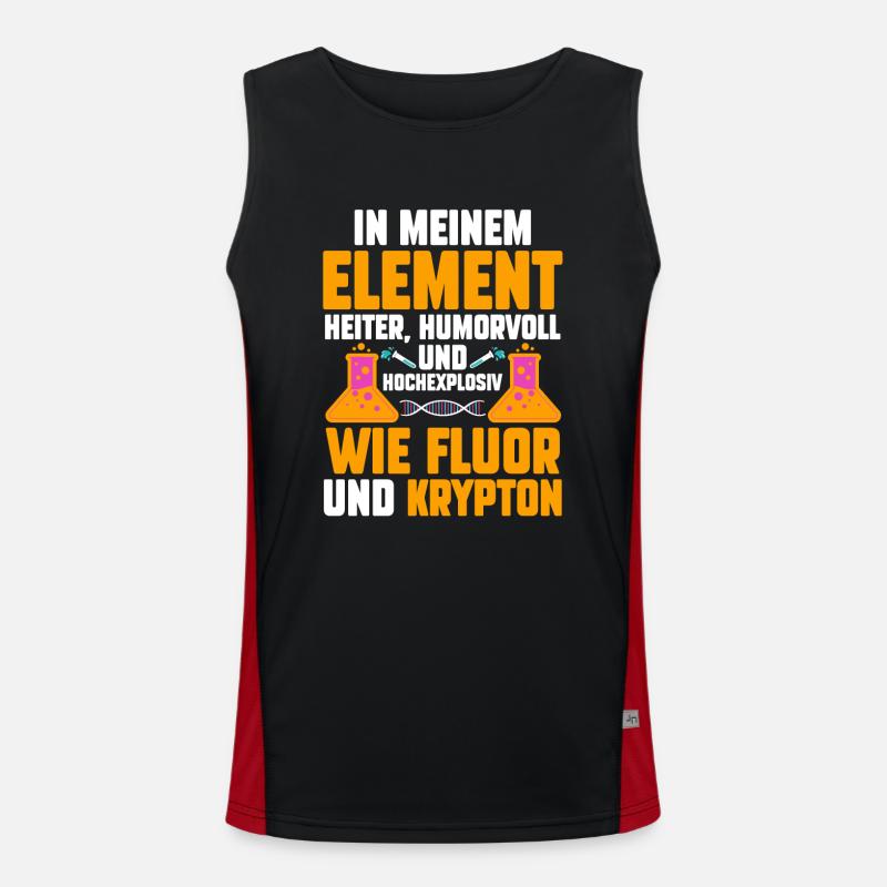 Chemist Science Physics Chemistry Men's Functional Contrast Tank Top 