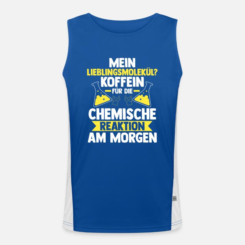 Coffee Chemist Science Physics Chemistry Men's Functional Contrast Tank Top 