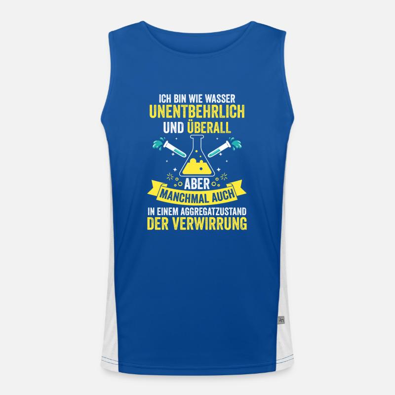 Chemist Science Physics Chemistry Men's Functional Contrast Tank Top 