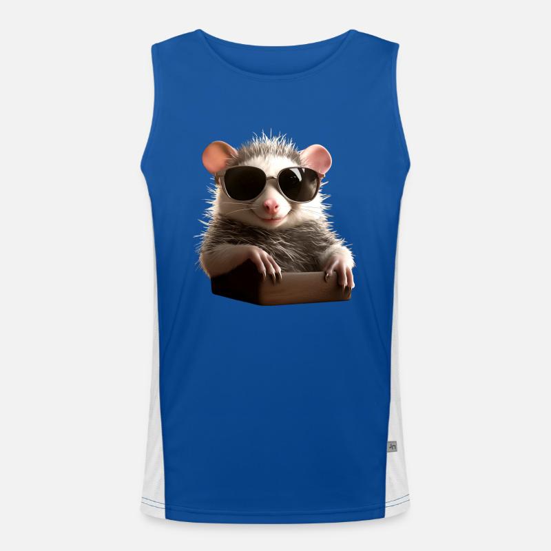 Opossum Opossum Didelphis Cute Opossums Possum Men's Functional Contrast Tank Top 