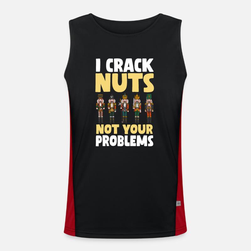 Nutcracker Saying - Men's Functional Contrast Tank Top  - black/red