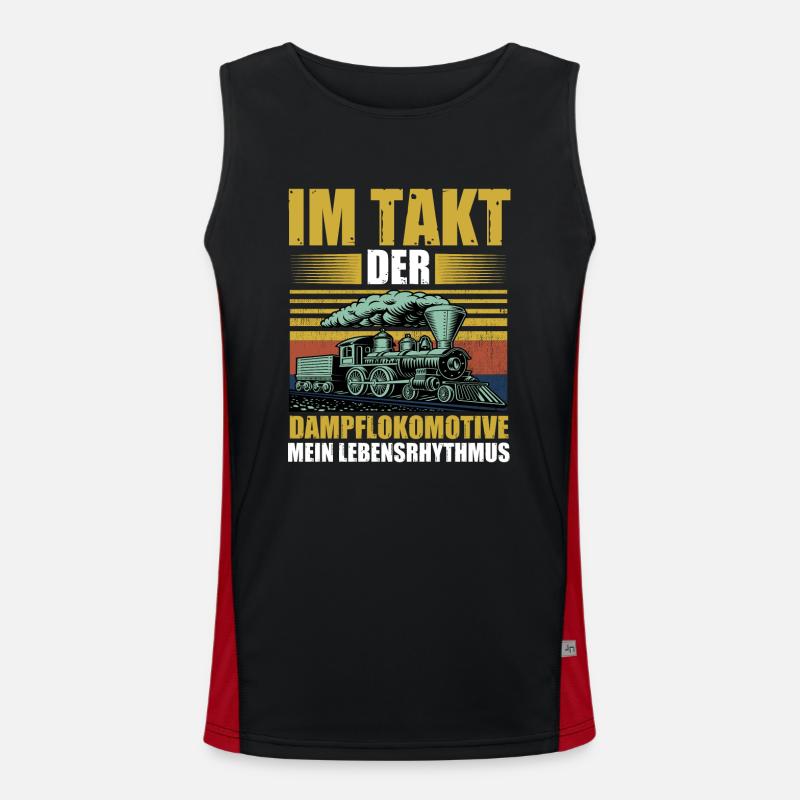 Model Railroad Model Train Train Railroad Railroad Railroad Railroad Model Train Model Train Model T Men's Functional Contrast Tank Top 