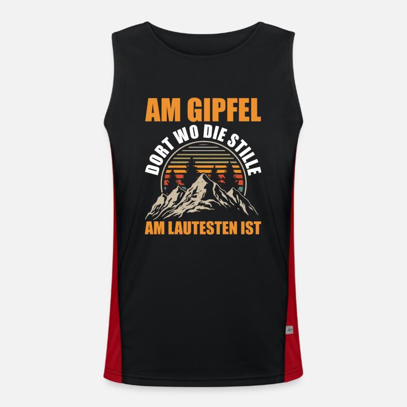 Bergsteiger Wandern Wanderer Klettern Bergsteigen Funktionelles Kontrast-Tank Top für Männer 