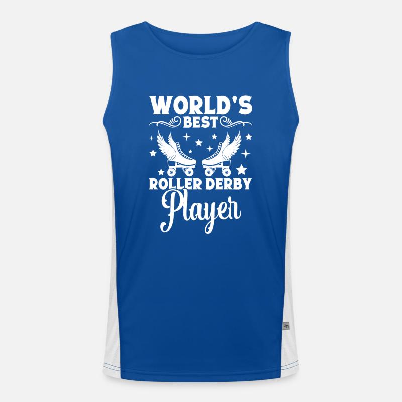 Roller Derby Girl Skating World ́s best Roller Men's Functional Contrast Tank Top 