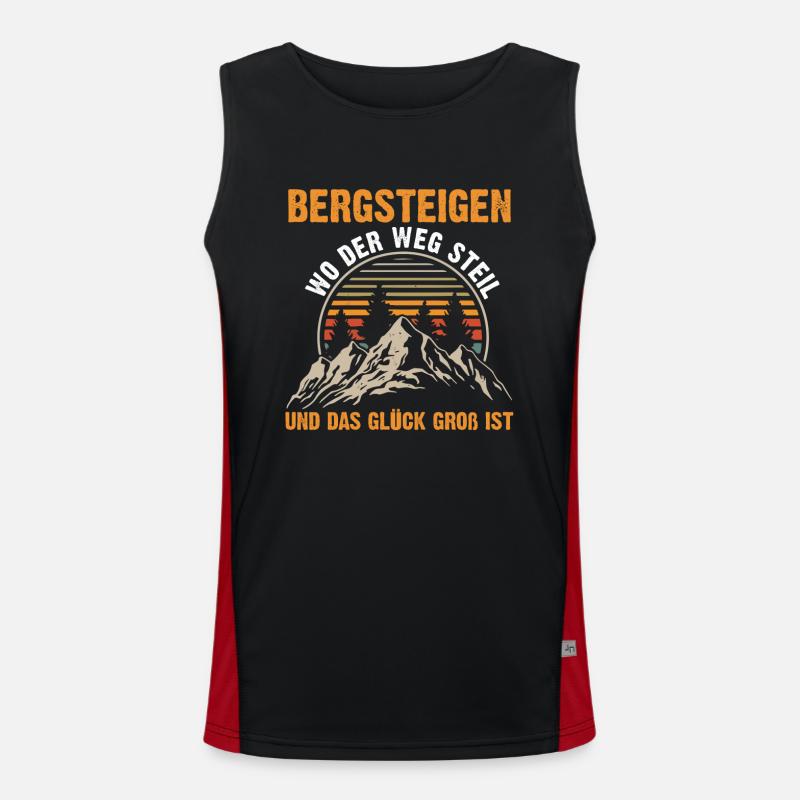 Bergsteiger Wandern Wanderer Klettern Bergsteigen Funktionelles Kontrast-Tank Top für Männer 