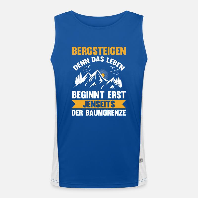 Bergsteiger Wandern Wanderer Klettern Bergsteigen Funktionelles Kontrast-Tank Top für Männer 