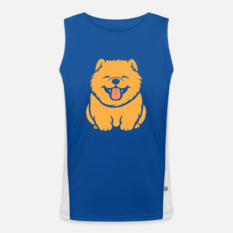 Chow Chow Hund Funktionelles Kontrast-Tank Top für Männer 