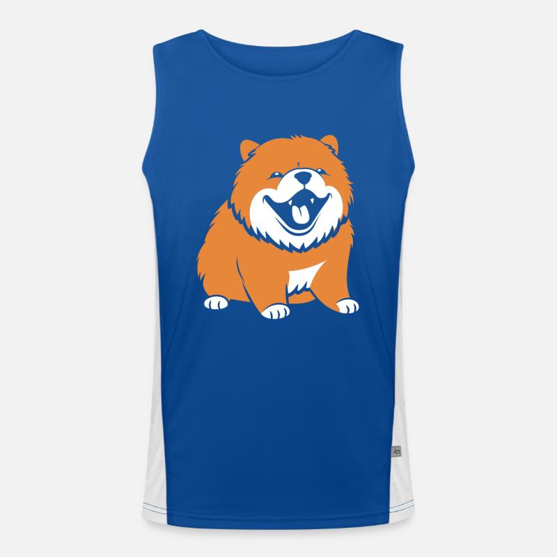 Chow Chow Hund Funktionelles Kontrast-Tank Top für Männer 
