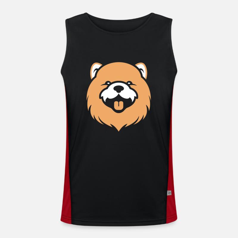 Chow Chow Hund Funktionelles Kontrast-Tank Top für Männer 