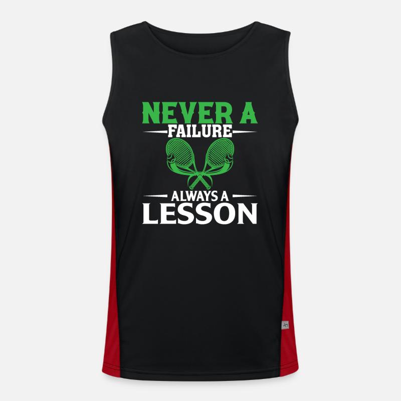 Never A Failure Always A Lesson Men's Functional Contrast Tank Top 