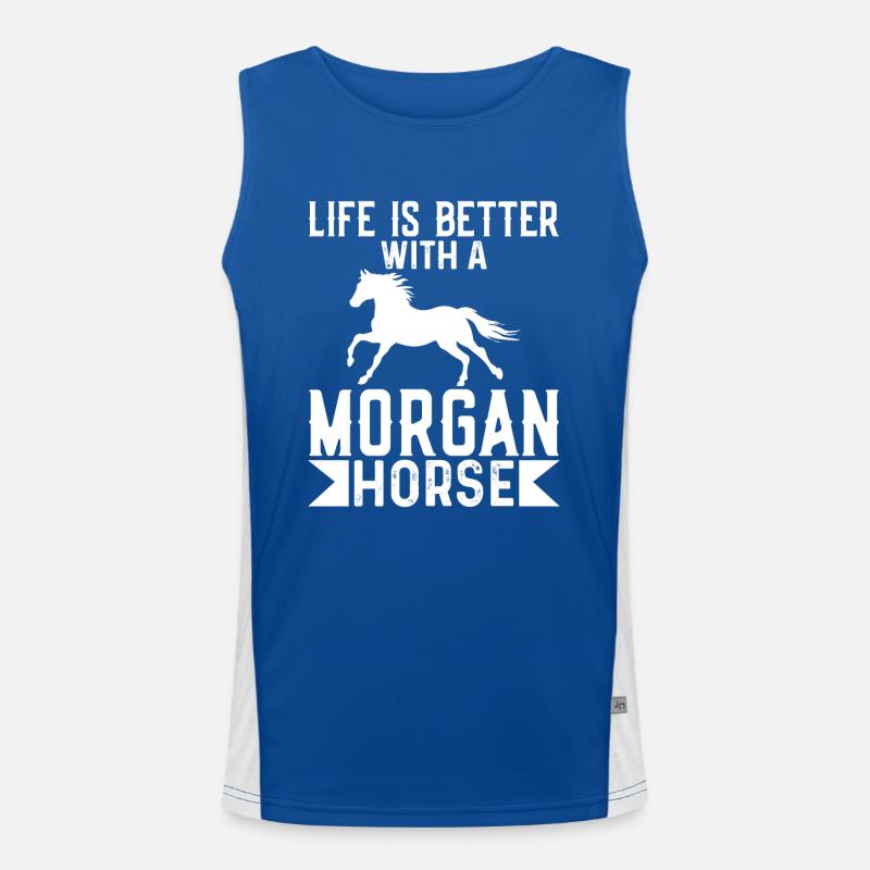 Das Leben ist besser mit einem Morgan-Pferd Funktionelles Kontrast-Tank Top für Männer 