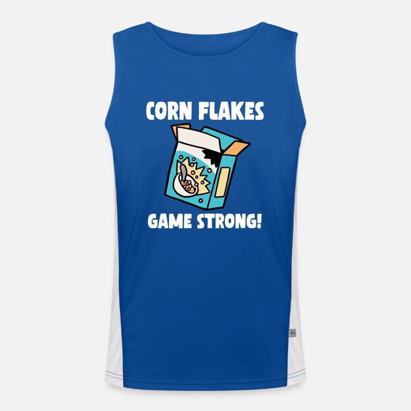 Corn Flakes Game Strong Men's Functional Contrast Tank Top 