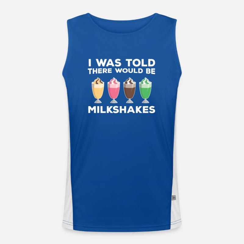 Funny Milkshakes Gift Men's Functional Contrast Tank Top 