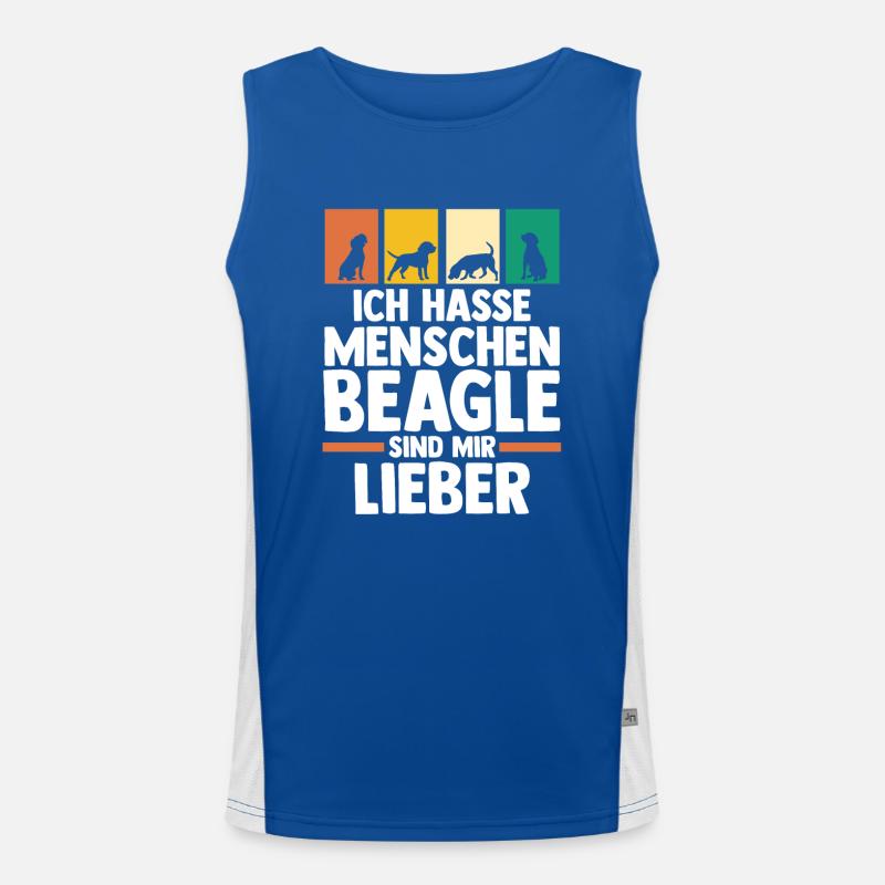 Hund Beagle Funktionelles Kontrast-Tank Top für Männer 