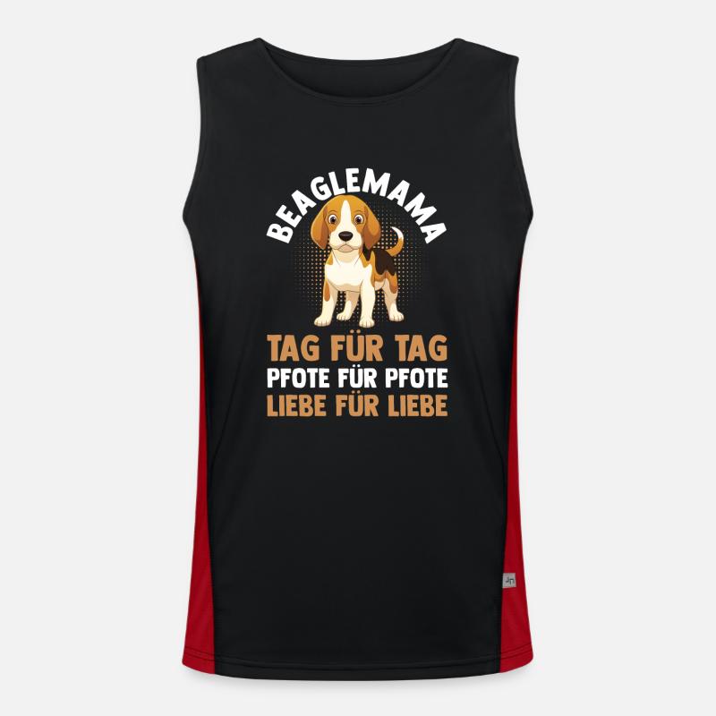 Hund Hundemama Beaglemama Mutter Beagle Funktionelles Kontrast-Tank Top für Männer 