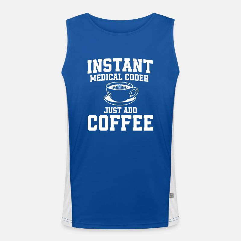 Coding Specialist Coffee Shirt Men's Functional Contrast Tank Top 