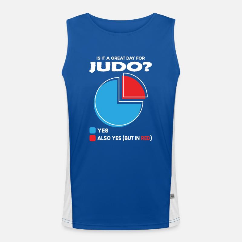 Is it a great Day for judo Funktionelles Kontrast-Tank Top für Männer 