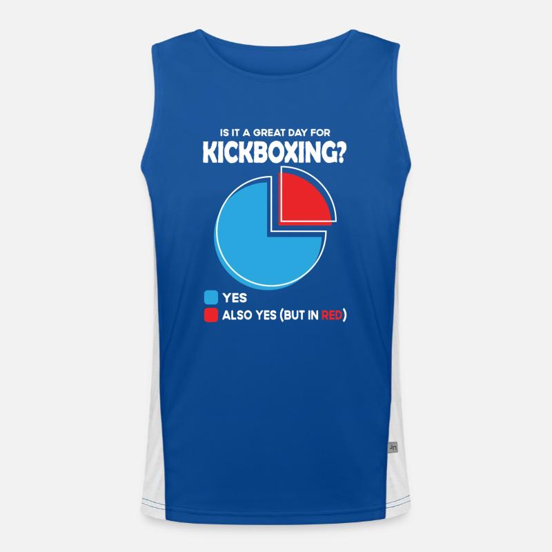 Is it a great Day for kickboxing Funktionelles Kontrast-Tank Top für Männer 