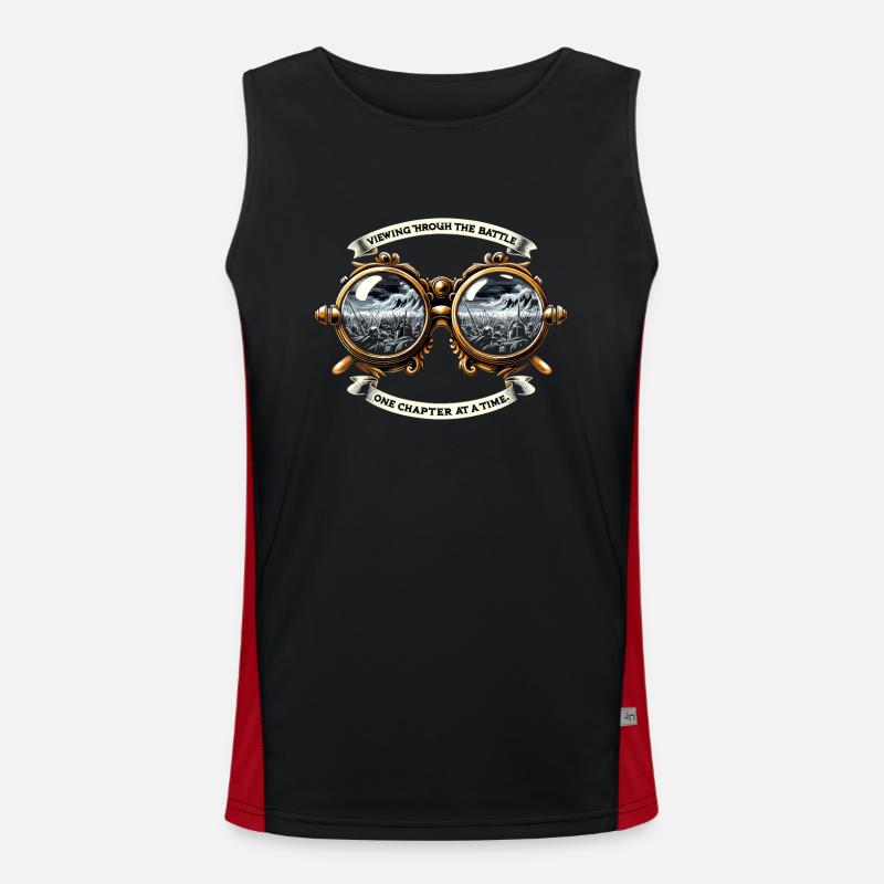 Gift for book lovers with Men's Functional Contrast Tank Top 