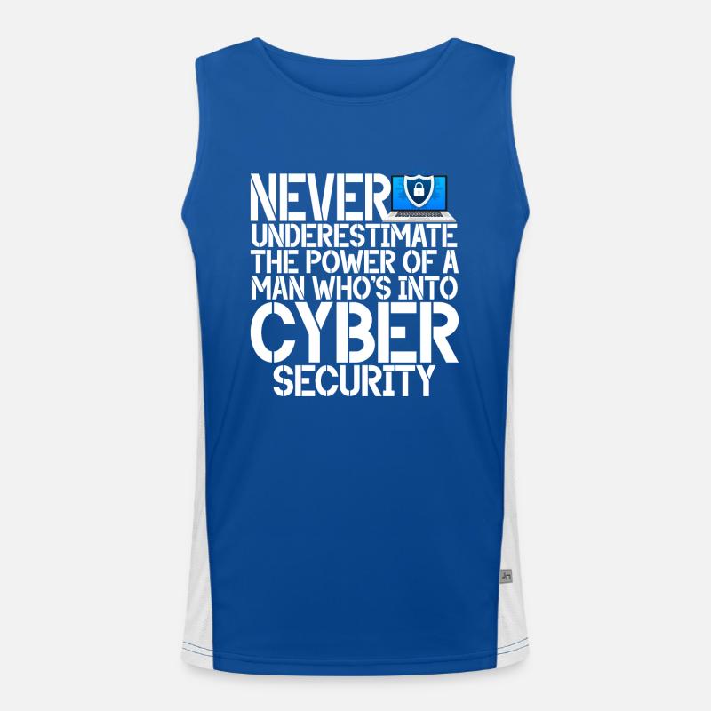 Cyber-sicherheits-hacker-hacking Funktionelles Kontrast-Tank Top für Männer 