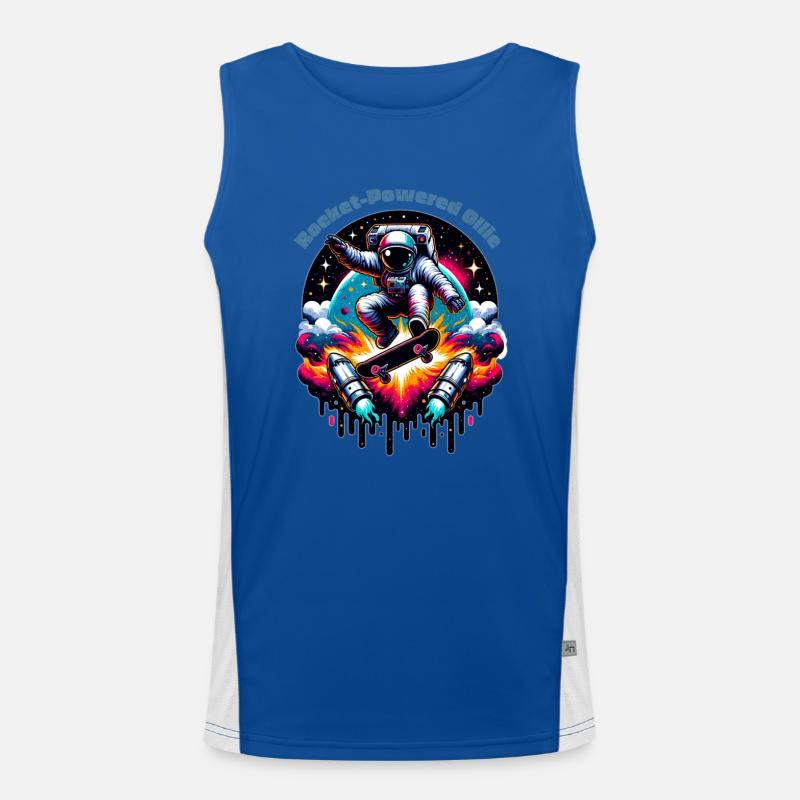 Rocket Powered Ollie Funktionelles Kontrast-Tank Top für Männer 