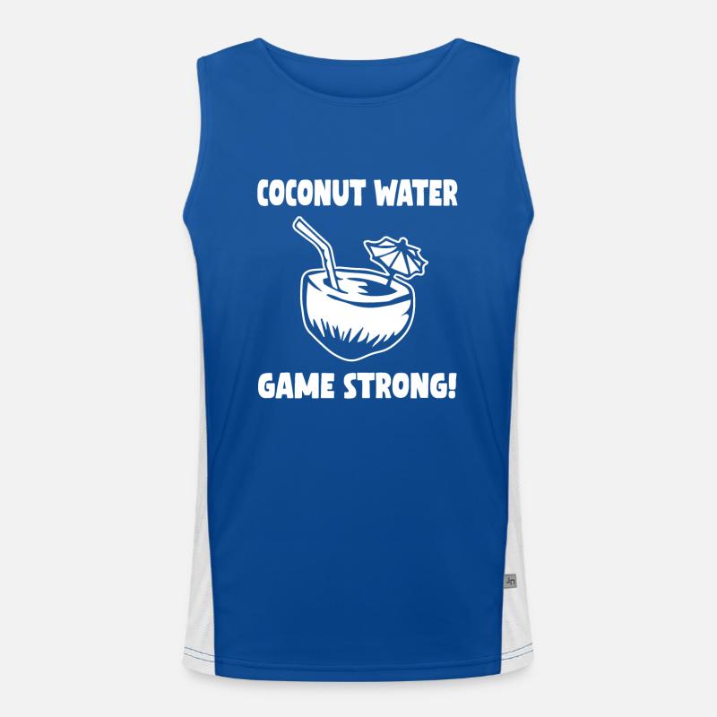 Coconut Water Game Strong Funktionelles Kontrast-Tank Top für Männer 