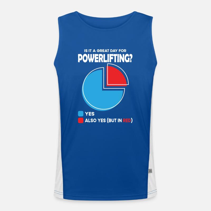 Is it a great Day for powerlifting Funktionelles Kontrast-Tank Top für Männer 