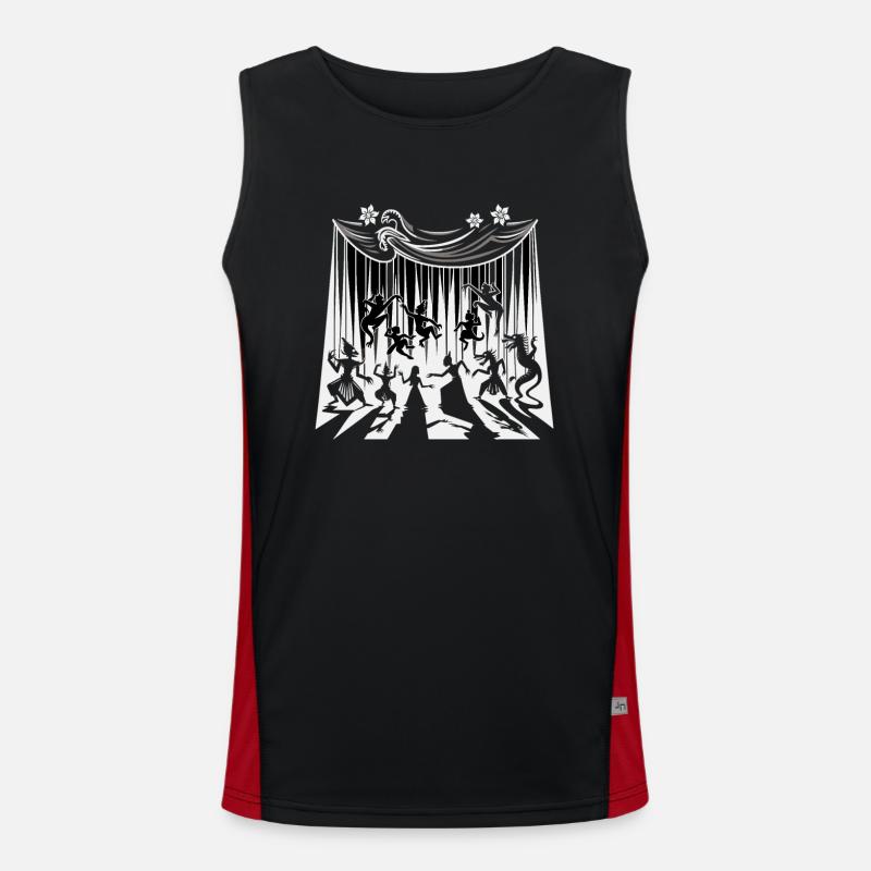 Puppet Mastery Shadow Play ventriloquist gift Men's Functional Contrast Tank Top 