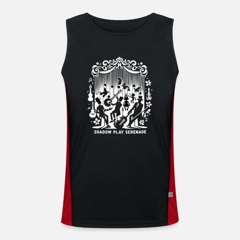 Puppet Mastery Shadow Play ventriloquist gift Men's Functional Contrast Tank Top 