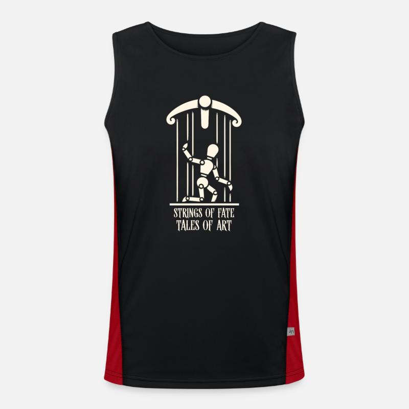 Puppet Mastery Shadow Play Bauchredner-geschenk Funktionelles Kontrast-Tank Top für Männer 