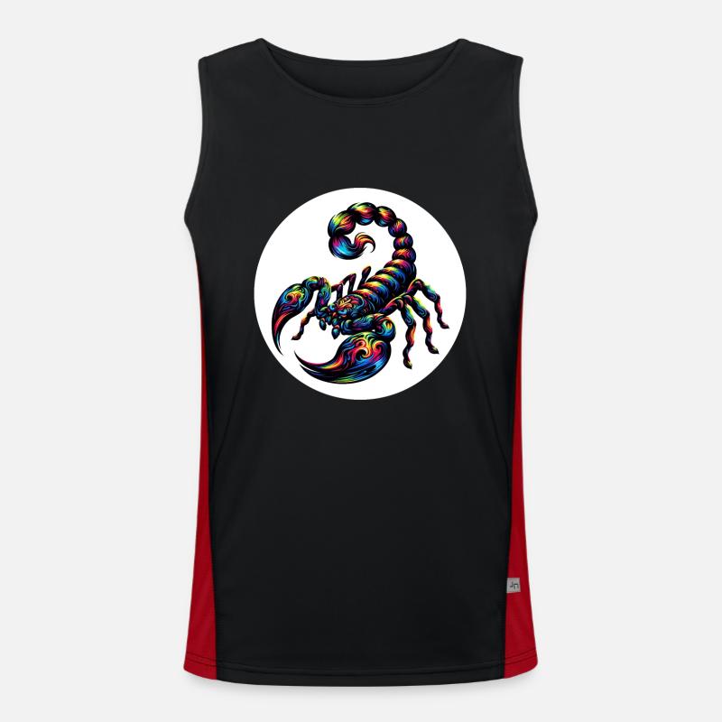 Scorpion - Men's Functional Contrast Tank Top  - black/red