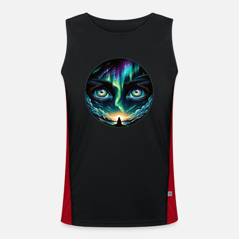 Aurora Aurora Tracker Alaska Wilderness Men's Functional Contrast Tank Top 