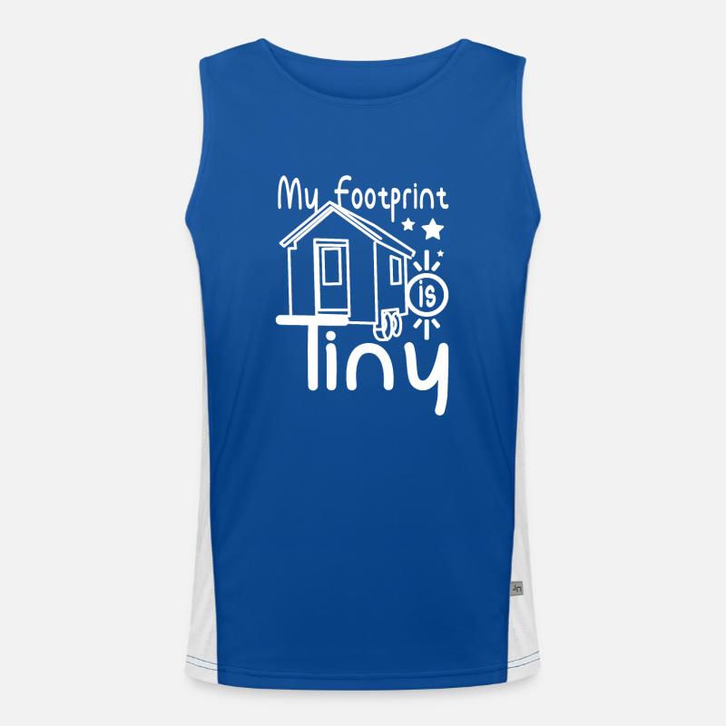 Tiny House Mon empreinte est minuscule Débardeur respirant contrasté Homme 