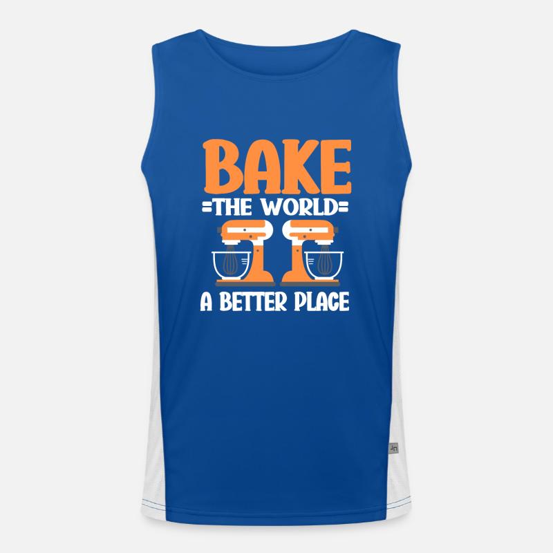 Baking Pun Bake Cook Chef Baker Funktionelles Kontrast-Tank Top für Männer 
