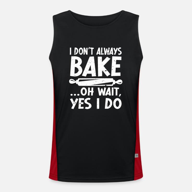 Baking Pun Bake Cook Chef Baker Funktionelles Kontrast-Tank Top für Männer 