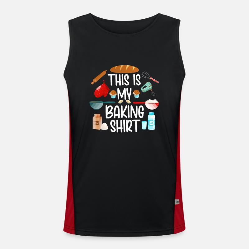 Baking Pun Bake Cook Chef Baker Funktionelles Kontrast-Tank Top für Männer 