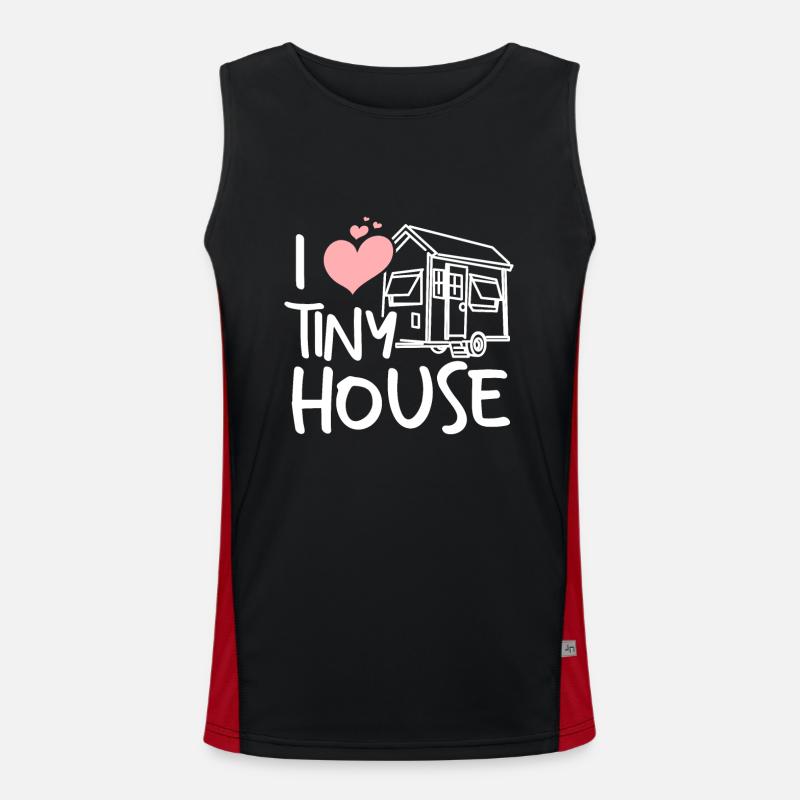 Tiny house builder - Men's Functional Contrast Tank Top  - black/red