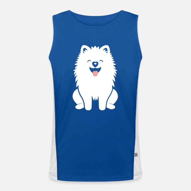 Samojede Funktionelles Kontrast-Tank Top für Männer 