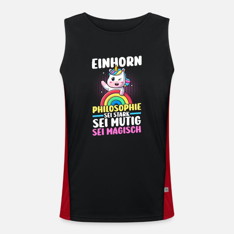 Einhorn Funktionelles Kontrast-Tank Top für Männer 