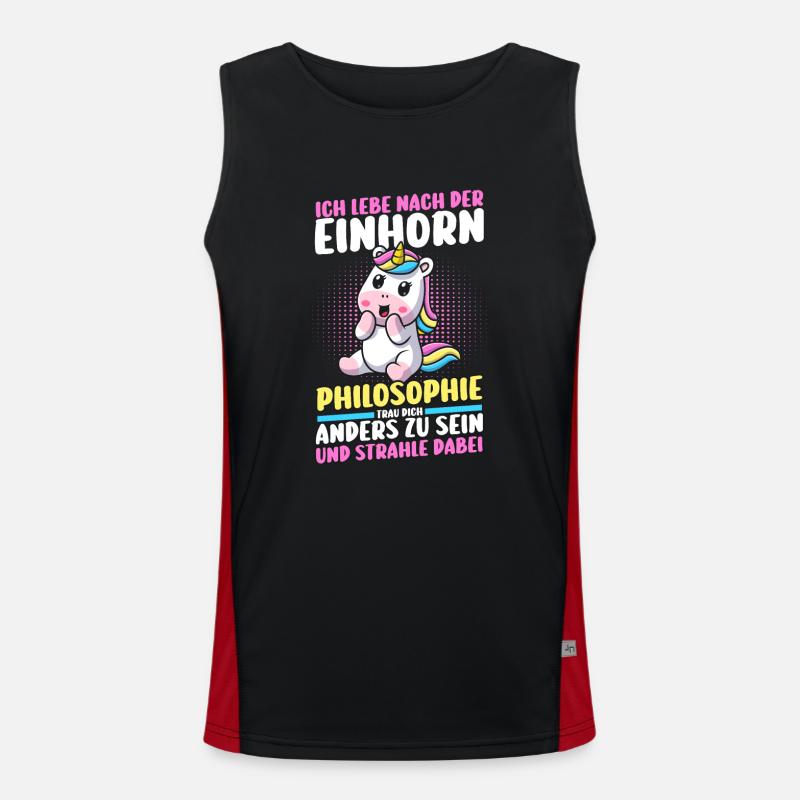 Einhorn Funktionelles Kontrast-Tank Top für Männer 
