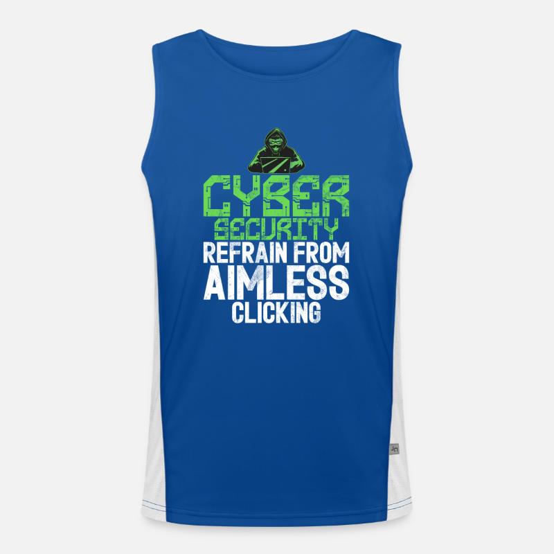 Cyber-sicherheits-hacker-hacking Funktionelles Kontrast-Tank Top für Männer 