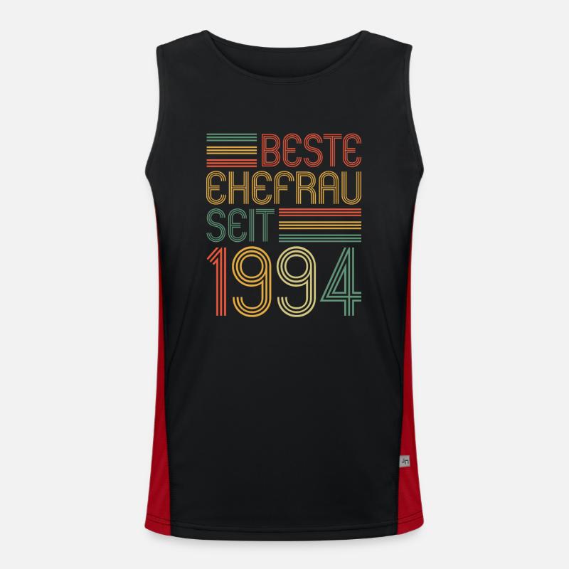 Best wife since 1994 30th wedding anniversary Men's Functional Contrast Tank Top 