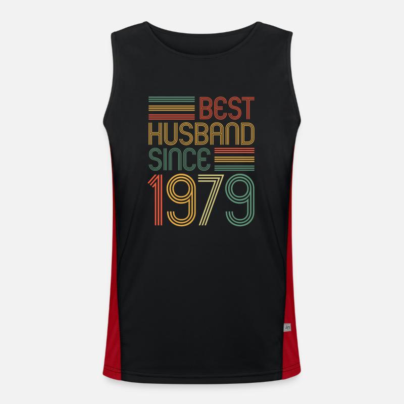 Bester Ehemann seit 1979 45.Hochzeitstag Funktionelles Kontrast-Tank Top für Männer 