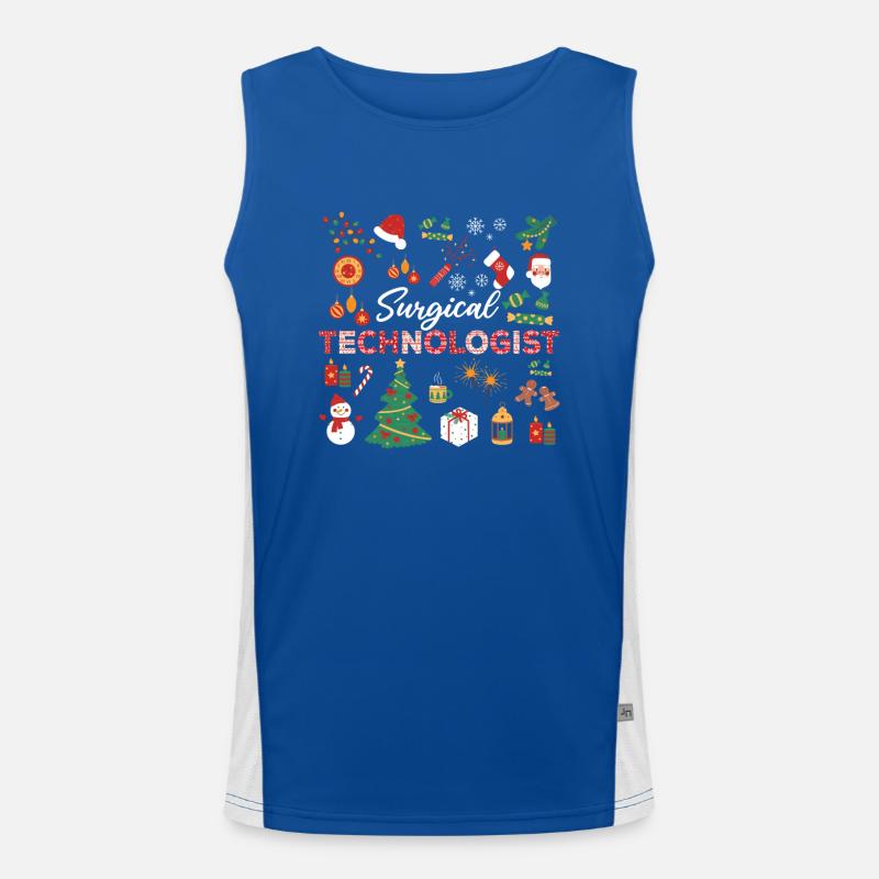 Chirurgisch-technischer Assistent Weihnachten Funktionelles Kontrast-Tank Top für Männer 