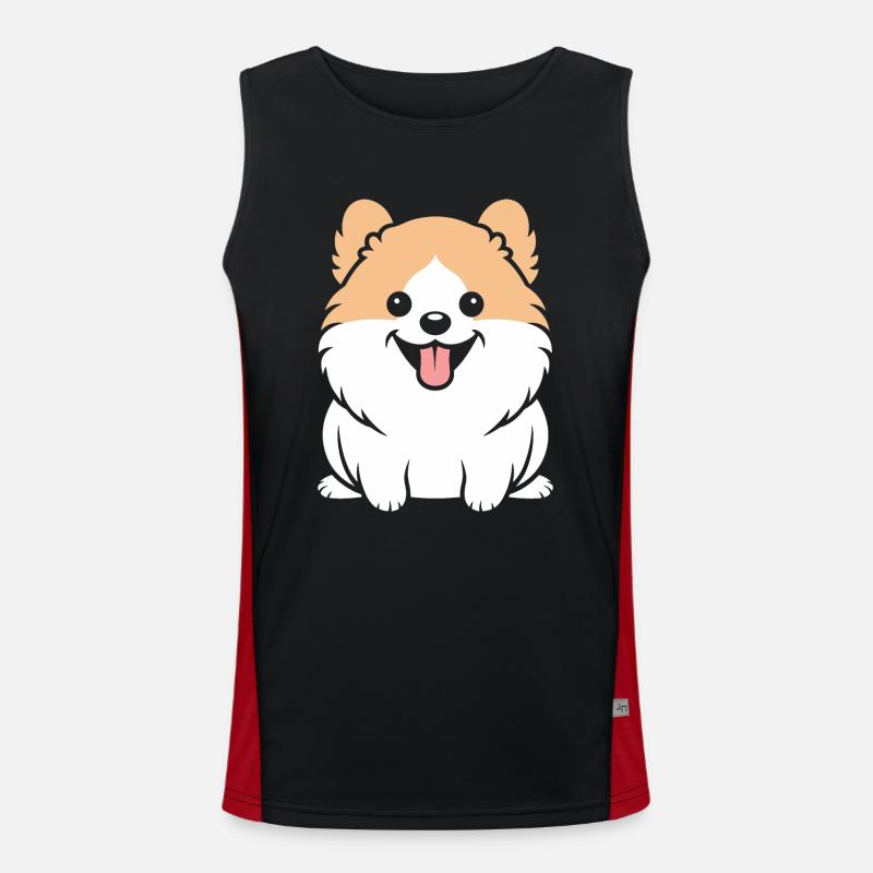 Spitz Funktionelles Kontrast-Tank Top für Männer 