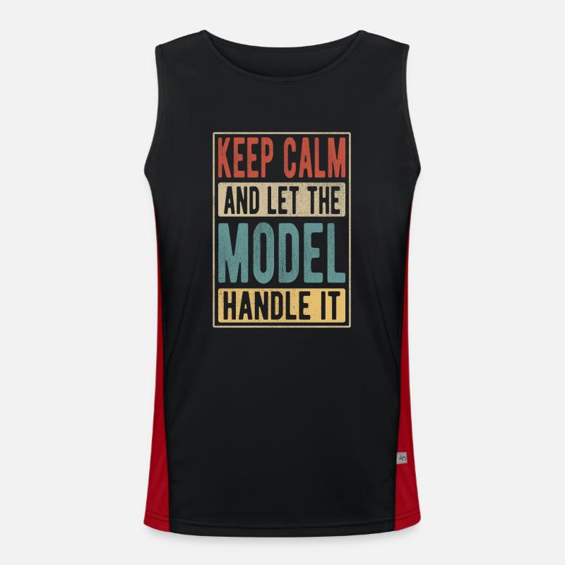 Model Retro Gift Men's Functional Contrast Tank Top 