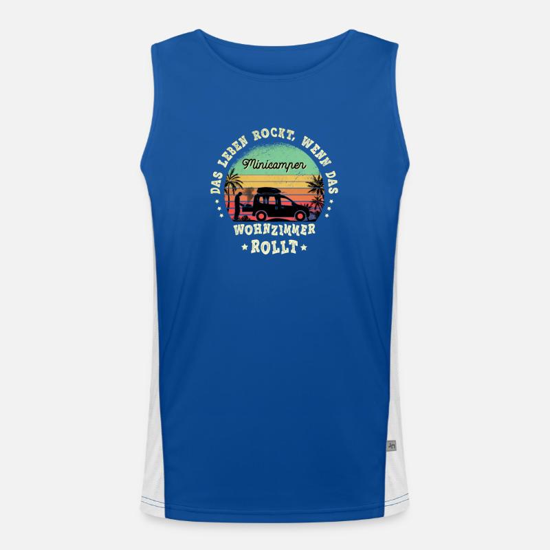 Minicamper Camping-Camper Microcamper Sprüche Funktionelles Kontrast-Tank Top für Männer 